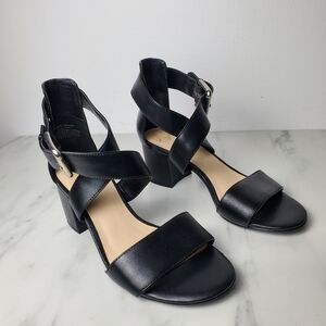 Nine West ankle strap block heel sandals
